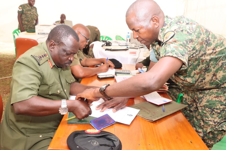 Seven UPDF Generals Honoured Ahead of Retirement at MODVA Headquarters