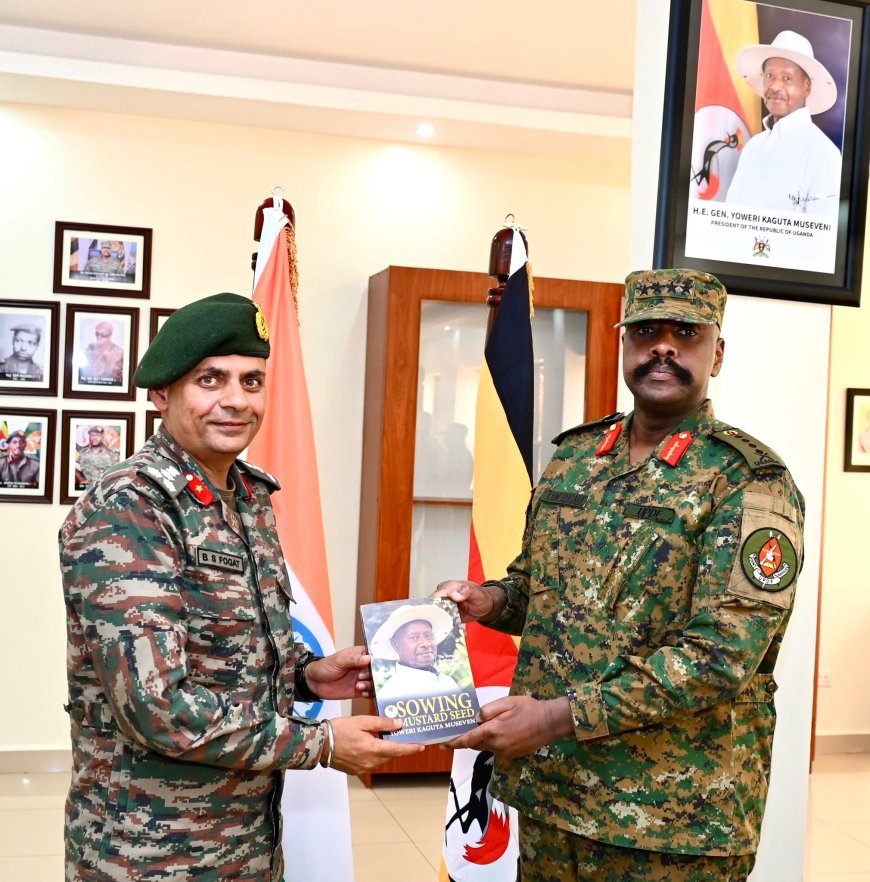Gen Muhoozi Salutes Indian Military Advisors as Two-Year Uganda Mission Concludes